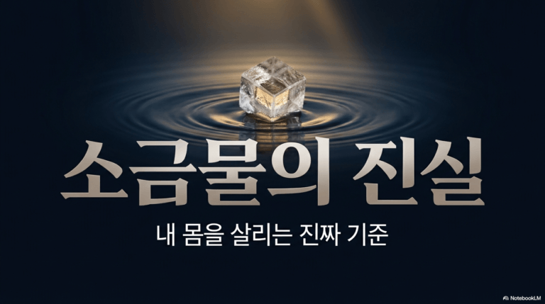 소금물, 몸에 좋을까 위험할까? 혈압·붓기·피로 반응 직접 비교해봤습니다