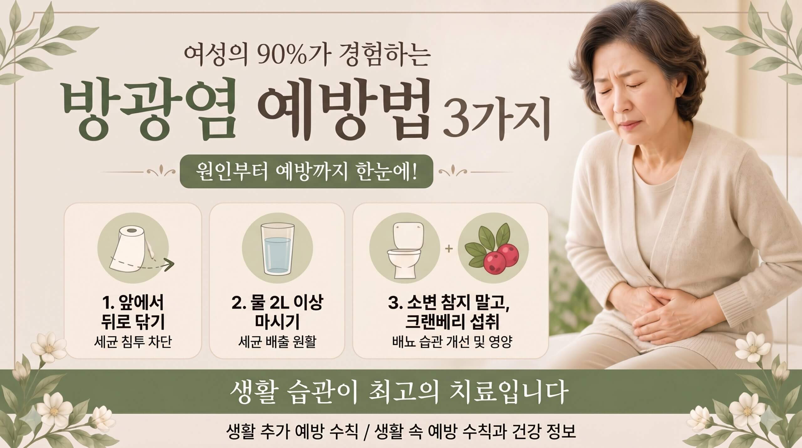 소변볼 때 찌릿하고 자꾸 마렵다면? 방광염 증상일 수 있습니다