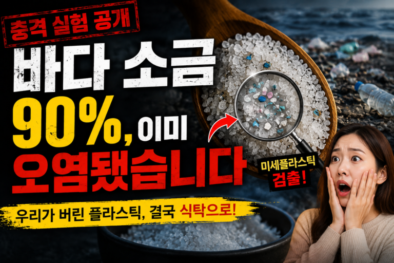 바다 소금 90%, 이미 오염됐습니다