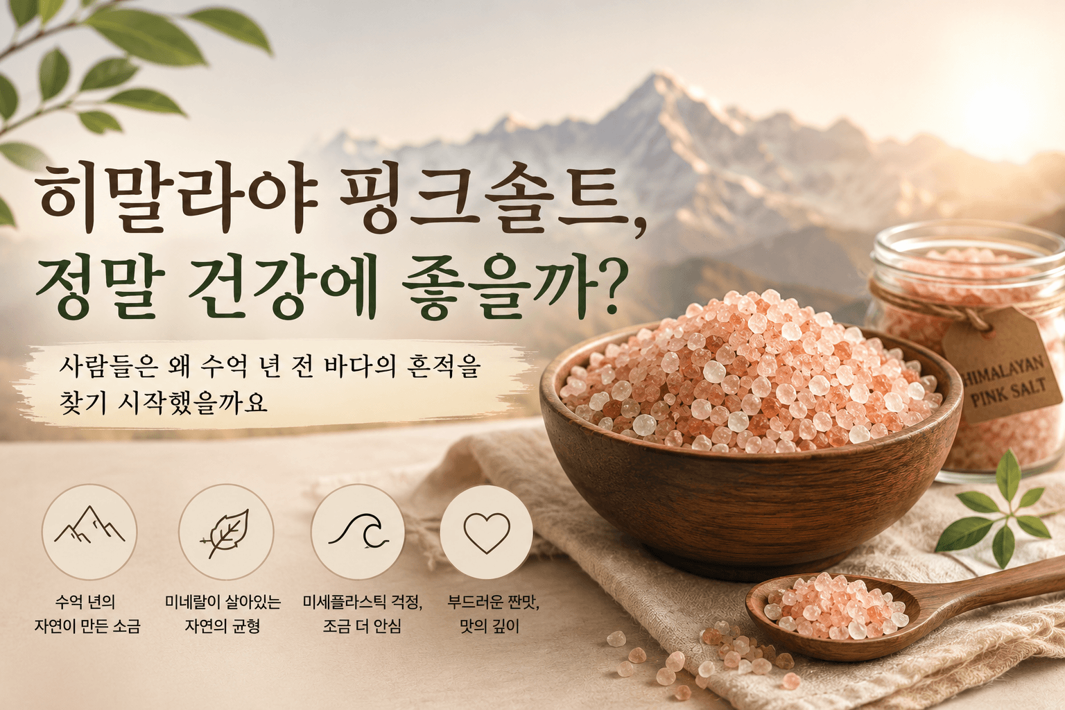 히말라야 핑크솔트, 정말 건강에 좋을까?