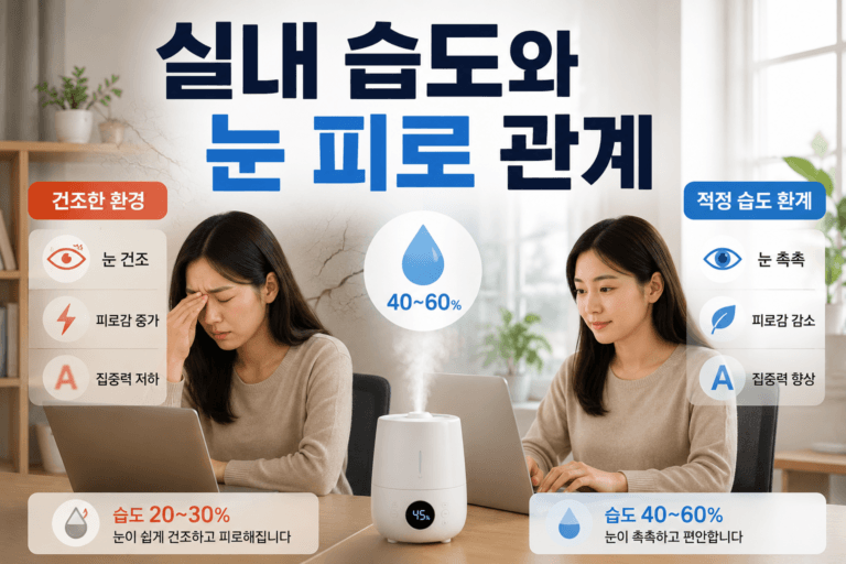 실내 습도와 눈 피로 관계