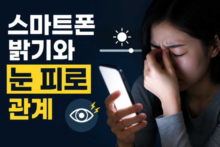 스마트폰 밝기와 눈 피로 관계