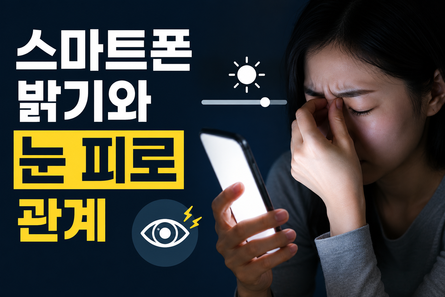 스마트폰 밝기와 눈 피로 관계